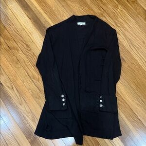 Black Cardigan with Button Details